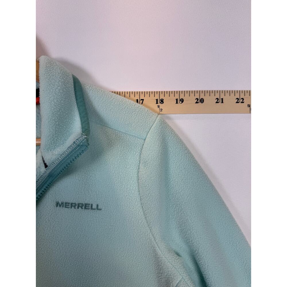 Merrell Women’s Large Mint Fleece Quarter Zip Pullover Hiking Jacket Sweatshirt - Picture 10 of 10